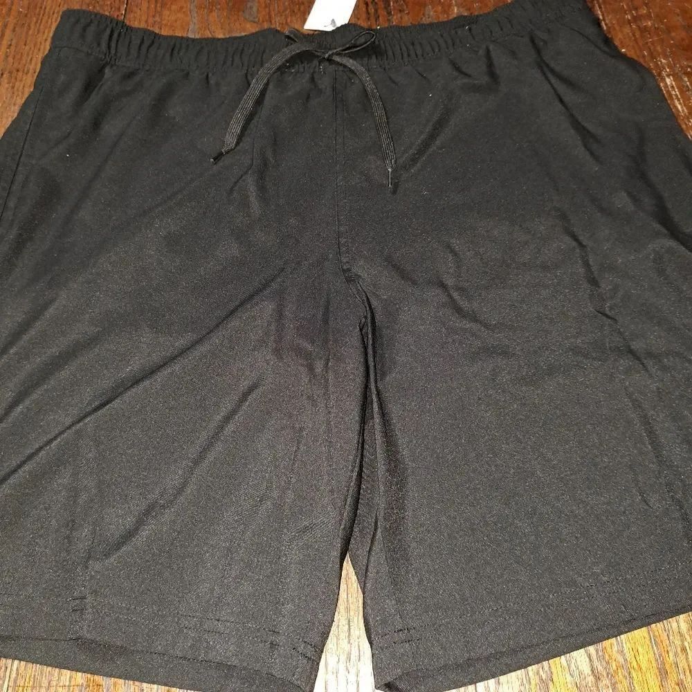 New XL West Loop Mens Black Elastic Drawstring Waist Bermuda Long Shorts NWT
